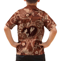 Hawaii Plumeria Family Matching Off Shoulder Maxi Dress and Hawaiian Shirt Hau'oli la Makuahine Sunburned LT7 - Polynesian Pride