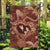 Hawaii Plumeria Garden Flag Hau'oli la Makuahine Sunburned LT7 Garden Flag Brown - Polynesian Pride