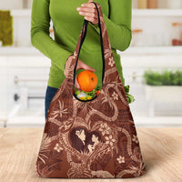Hawaii Plumeria Grocery Bag Hau'oli la Makuahine Sunburned LT7 - Polynesian Pride