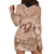 Hawaii Plumeria Hoodie Dress Hau'oli la Makuahine Beige LT7 - Polynesian Pride