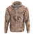 Hawaii Plumeria Zip Hoodie Hau'oli la Makuahine Beige LT7 Zip Hoodie Beige - Polynesian Pride