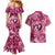 Hawaii Plumeria Couples Matching Mermaid Dress and Hawaiian Shirt Hau'oli la Makuahine Rosy LT7 - Polynesian Pride