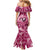 Hawaii Plumeria Family Matching Mermaid Dress and Hawaiian Shirt Hau'oli la Makuahine Rosy LT7 - Polynesian Pride