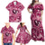 Hawaii Plumeria Family Matching Off Shoulder Maxi Dress and Hawaiian Shirt Hau'oli la Makuahine Rosy LT7 - Polynesian Pride