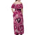 Hawaii Plumeria Family Matching Off Shoulder Maxi Dress and Hawaiian Shirt Hau'oli la Makuahine Rosy LT7 - Polynesian Pride