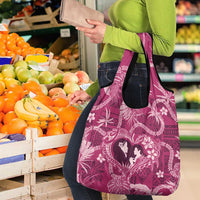 Hawaii Plumeria Grocery Bag Hau'oli la Makuahine Rosy LT7 - Polynesian Pride