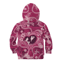 Hawaii Plumeria Kid Hoodie Hau'oli la Makuahine Rosy LT7 - Polynesian Pride