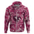 Hawaii Plumeria Zip Hoodie Hau'oli la Makuahine Rosy LT7 Zip Hoodie Pink - Polynesian Pride