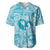 Hawaii Plumeria Baseball Jersey Hau'oli la Makuahine Turquoise LT7 Turquoise - Polynesian Pride