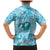 Hawaii Plumeria Family Matching Mermaid Dress and Hawaiian Shirt Hau'oli la Makuahine Turquoise LT7 - Polynesian Pride