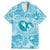 Hawaii Plumeria Family Matching Mermaid Dress and Hawaiian Shirt Hau'oli la Makuahine Turquoise LT7 Dad's Shirt - Short Sleeve Turquoise - Polynesian Pride