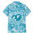 Hawaii Plumeria Family Matching Off Shoulder Short Dress and Hawaiian Shirt Hau'oli la Makuahine Turquoise LT7 - Polynesian Pride