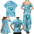 Hawaii Plumeria Family Matching Summer Maxi Dress and Hawaiian Shirt Hau'oli la Makuahine Turquoise LT7 - Polynesian Pride