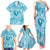 Hawaii Plumeria Family Matching Tank Maxi Dress and Hawaiian Shirt Hau'oli la Makuahine Turquoise LT7 - Polynesian Pride