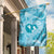 Hawaii Plumeria Garden Flag Hau'oli la Makuahine Turquoise LT7 House Flag Turquoise - Polynesian Pride