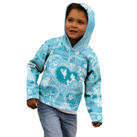 Hawaii Plumeria Kid Hoodie Hau'oli la Makuahine Turquoise LT7 - Polynesian Pride