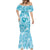 Hawaii Plumeria Mermaid Dress Hau'oli la Makuahine Turquoise LT7 - Polynesian Pride