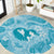 Hawaii Plumeria Round Carpet Hau'oli la Makuahine Turquoise LT7 Turquoise - Polynesian Pride