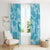 Hawaii Plumeria Window Curtain Hau'oli la Makuahine Turquoise LT7 - Polynesian Pride