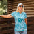 Hawaii Plumeria Women Polo Shirt Hau'oli la Makuahine Turquoise LT7 - Polynesian Pride