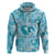 Hawaii Plumeria Zip Hoodie Hau'oli la Makuahine Turquoise LT7 Zip Hoodie Turquoise - Polynesian Pride