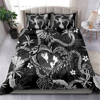 Hawaii Plumeria Bedding Set Hau'oli la Makuahine Monochrome LT7 - Polynesian Pride