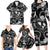 Hawaii Plumeria Family Matching Long Sleeve Bodycon Dress and Hawaiian Shirt Hau'oli la Makuahine Monochrome LT7 - Polynesian Pride