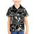 Hawaii Plumeria Family Matching Mermaid Dress and Hawaiian Shirt Hau'oli la Makuahine Monochrome LT7 Son's Shirt Black - Polynesian Pride