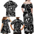 Hawaii Plumeria Family Matching Off Shoulder Maxi Dress and Hawaiian Shirt Hau'oli la Makuahine Monochrome LT7 - Polynesian Pride