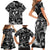 Hawaii Plumeria Family Matching Short Sleeve Bodycon Dress and Hawaiian Shirt Hau'oli la Makuahine Monochrome LT7 - Polynesian Pride