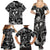 Hawaii Plumeria Family Matching Summer Maxi Dress and Hawaiian Shirt Hau'oli la Makuahine Monochrome LT7 - Polynesian Pride