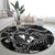 Hawaii Plumeria Round Carpet Hau'oli la Makuahine Monochrome LT7 - Polynesian Pride