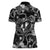 Hawaii Plumeria Women Polo Shirt Hau'oli la Makuahine Monochrome LT7 - Polynesian Pride