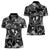 Hawaii Plumeria Women Polo Shirt Hau'oli la Makuahine Monochrome LT7 - Polynesian Pride