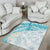 Polynesia Humpback Whale Area Rug Tropical Plumeria Turquoise