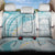 Polynesia Humpback Whale Back Car Seat Cover Tropical Plumeria Turquoise