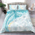 Polynesia Humpback Whale Bedding Set Tropical Plumeria Turquoise