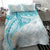 Polynesia Humpback Whale Bedding Set Tropical Plumeria Turquoise