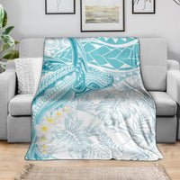 Polynesia Humpback Whale Blanket Tropical Plumeria Turquoise LT7 - Polynesian Pride