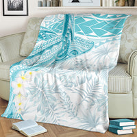 Polynesia Humpback Whale Blanket Tropical Plumeria Turquoise LT7 - Polynesian Pride