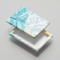 Polynesia Humpback Whale Canvas Wall Art Tropical Plumeria Turquoise LT7 - Polynesian Pride