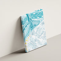 Polynesia Humpback Whale Canvas Wall Art Tropical Plumeria Turquoise LT7 - Polynesian Pride