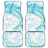 Polynesia Humpback Whale Car Mats Tropical Plumeria Turquoise LT7 - Polynesian Pride