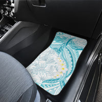 Polynesia Humpback Whale Car Mats Tropical Plumeria Turquoise LT7 - Polynesian Pride