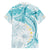 Polynesia Humpback Whale Family Matching Short Sleeve Bodycon Dress and Hawaiian Shirt Tropical Plumeria Turquoise