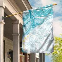 Polynesia Humpback Whale Garden Flag Tropical Plumeria Turquoise LT7 House Flag Turquoise - Polynesian Pride