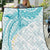 Polynesia Humpback Whale Quilt Tropical Plumeria Turquoise