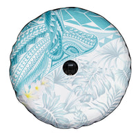 Polynesia Humpback Whale Spare Tire Cover Tropical Plumeria Turquoise LT7 - Polynesian Pride