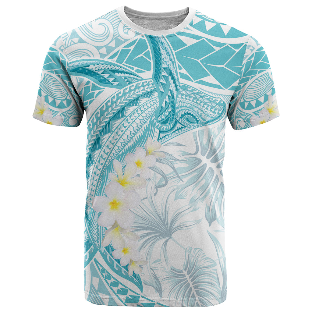 Polynesia Humpback Whale T Shirt Tropical Plumeria Turquoise LT7 Turquoise - Polynesian Pride