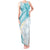 Polynesia Humpback Whale Tank Maxi Dress Tropical Plumeria Turquoise